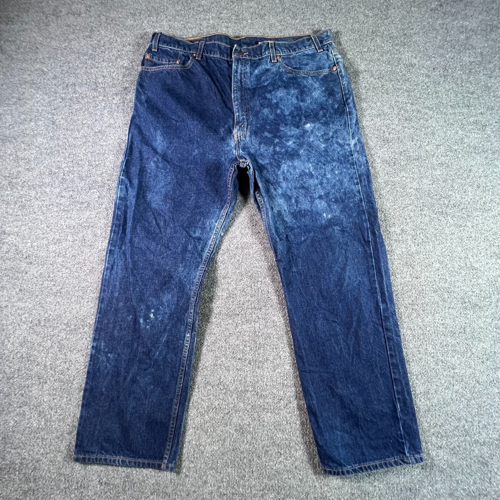 Vintage Levi's 505 Red Tab Straight Jeans Men's 42x30 Blue Cotton Denim Workwear